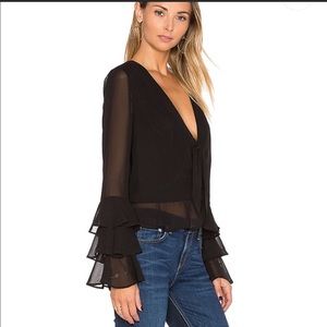 Tularosa x revolve Winnie Blouse in black